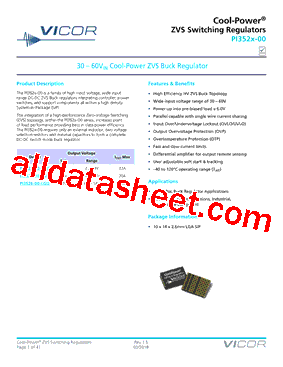 HCV1707R1-R48-R Datasheet PDF - Vicor Corporation