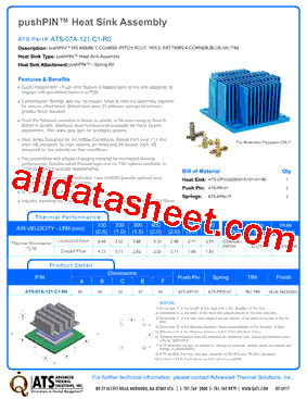 ATS-07A-121-C1-R0 Datasheet PDF - Advanced Thermal Solutions, Inc.