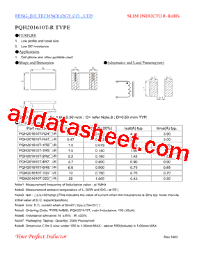 PQH201610T-R24-R Datasheet PDF - FENGJUI TECHNOLOGY CO., LTD.