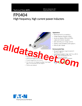 FP0404R1-R080-R Datasheet PDF - Eaton All Rights Reserved.