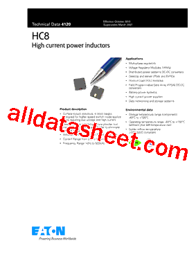 HC8-R75-R Datasheet PDF - Eaton All Rights Reserved.