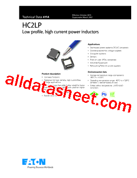 HC2LP-R68-R Datasheet PDF - Eaton All Rights Reserved.