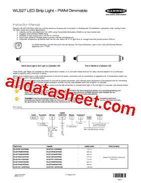WLS27..145.. Datasheet PDF - Banner Engineering Corp.