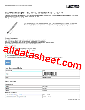 2702477 Datasheet PDF - PHOENIX CONTACT