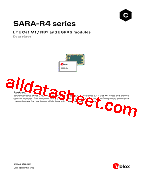 SARA-R412M-02B-01 Datasheet PDF - u-blox AG