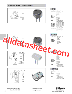 H912 Datasheet PDF - Gilway Technical Lamp