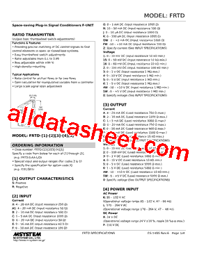 FRTD-R-AC-R Datasheet PDF - M-System Co.,Ltd.