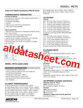 M2TS-5B-R2/K Datasheet PDF - M-System Co.,Ltd.