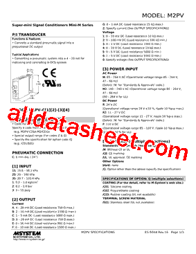 M2PV-C2S4-R2/UL Datasheet PDF - M-System Co.,Ltd.
