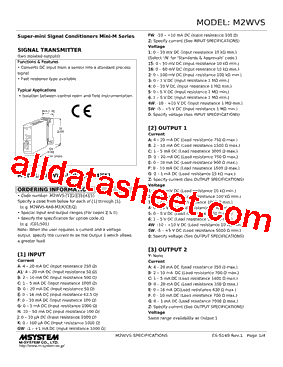 M2WVS-2AB-R2/K Datasheet PDF - M-System Co.,Ltd.