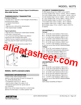 W2TS-2AB-R2/N Datasheet PDF - M-System Co.,Ltd.