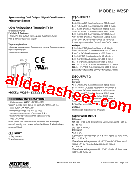 W2SP-2AB-R2/UL Datasheet PDF - M-System Co.,Ltd.