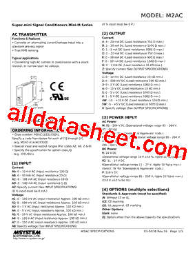 M2AC-AA3-R Datasheet PDF - M-System Co.,Ltd.