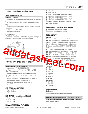 LRP-15P6-R Datasheet PDF - M-System Co.,Ltd.