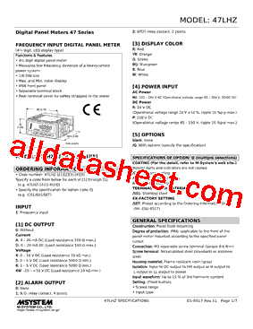 47LHZ-1A0YR-R Datasheet PDF - M-System Co.,Ltd.