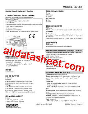 47LCT-1A0YR-R Datasheet PDF - M-System Co.,Ltd.