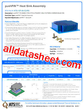 ATS-10F-40-C2-R0 Datasheet PDF - Advanced Thermal Solutions, Inc.