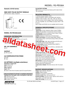 R3-PD16A Datasheet PDF - M-System Co.,Ltd.