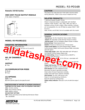 R3-PD16BS Datasheet PDF - M-System Co.,Ltd.