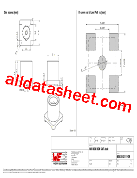 60612102111406 Datasheet PDF - Wurth Elektronik GmbH & Co. KG, Germany.