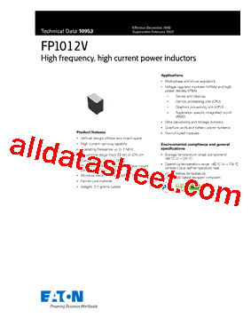 FP1012V3-R080-R Datasheet PDF - Eaton All Rights Reserved.