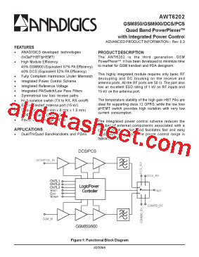 AWT6202 Datasheet PDF - ANADIGICS, Inc
