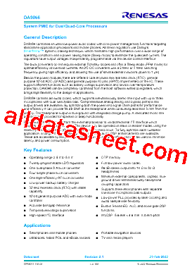 DA9066 Datasheet PDF - Renesas Technology Corp