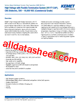C0603X393DGGACTU Datasheet PDF - Kemet Corporation