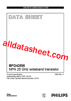 BFG425W Datasheet PDF - NXP Semiconductors