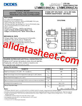 LT4ME5.0A Datasheet PDF - Diodes Incorporated