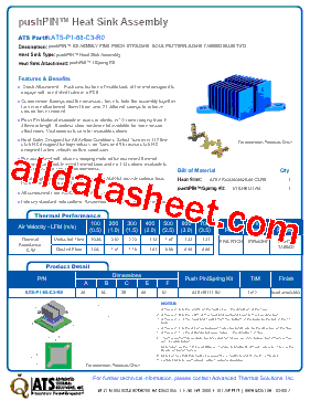 ATS-P1-88-C3-R0 Datasheet PDF - Advanced Thermal Solutions, Inc.