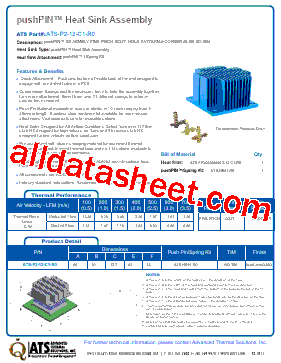 ATS-P2-12-C1-R0 Datasheet PDF - Advanced Thermal Solutions, Inc.