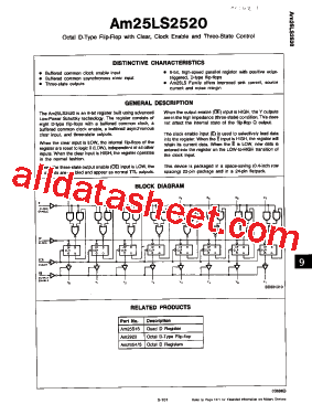 AM25LS2520DM Datasheet PDF - Advanced Micro Devices