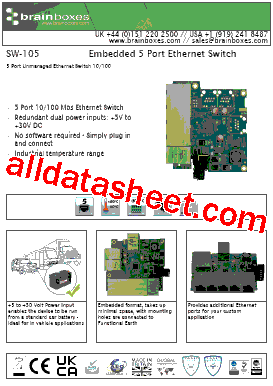 SW-105 Datasheet PDF - Black Box Registered Trademark