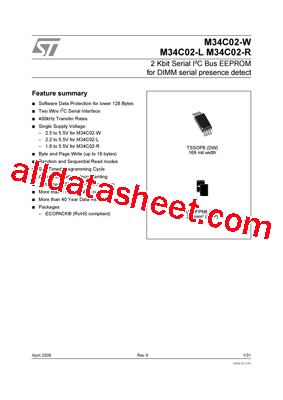 M34C02-RMB1G Datasheet PDF - STMicroelectronics