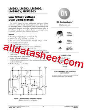 LM393DMR2G Datasheet PDF - ON Semiconductor