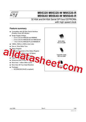 M95320-R Datasheet PDF - STMicroelectronics