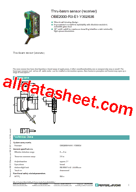 OBE2000-R3-E1-Y302636 Datasheet PDF - Pepperl+Fuchs Inc.