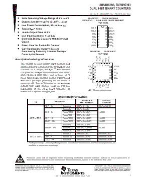 SN74HC393DG4 Datasheet PDF - Texas Instruments