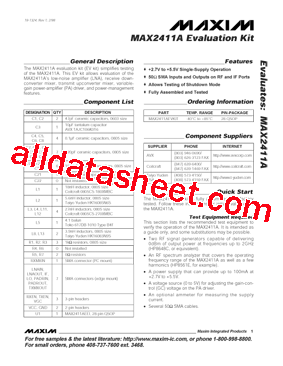 MAX2411A Datasheet PDF - Maxim Integrated Products