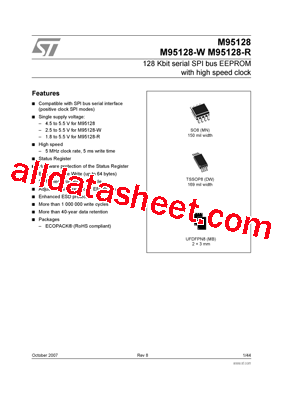 M95128-RMB3P/P Datasheet PDF - STMicroelectronics