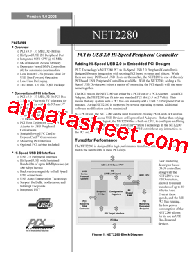 NET2280 Datasheet PDF - PLX Technology