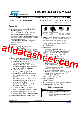 STM32F412RGT3TR Datasheet PDF - STMicroelectronics