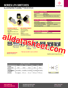 LP4-EE-1-P-B-A-R-R Datasheet PDF - E-SWITCH