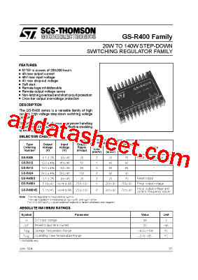 GS-R405S Datasheet PDF - STMicroelectronics