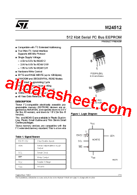 M24512-RBN6 Datasheet PDF - STMicroelectronics