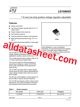 LD1580P2T-R Datasheet PDF - STMicroelectronics