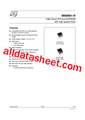 M95M01-R Datasheet PDF - STMicroelectronics