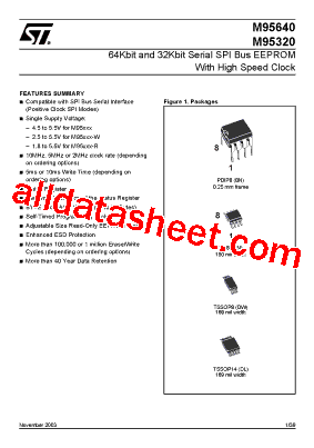 M95160-RDL3T Datasheet PDF - STMicroelectronics