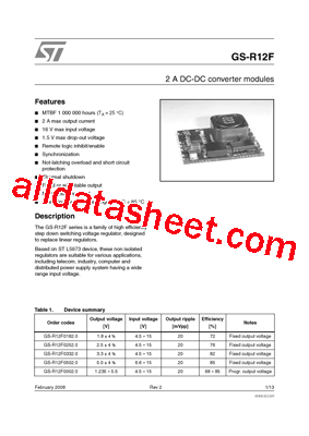 GS-R12F Datasheet PDF - STMicroelectronics